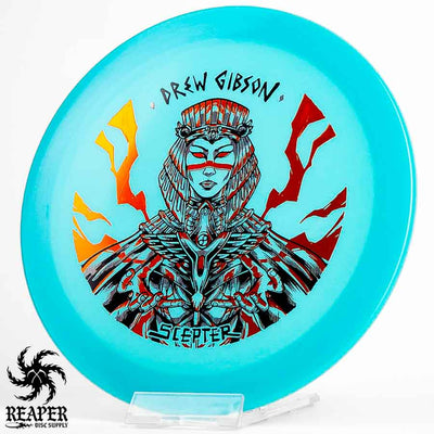 Infinite Discs C-Blend Glow Scepter (Drew Gibson) 173g-175g Aqua w/Orange Stamp