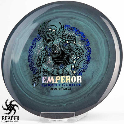 Infinite Discs Swirly Star Emperor (Garrett Gurthie Signature) 173g-175g Teal w/Blue Stamp