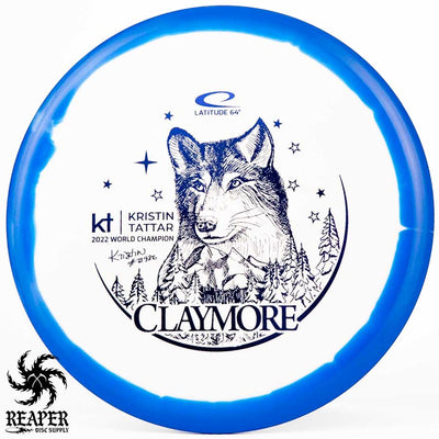 Latitude 64 Gold Orbit Claymore (Kristin Tattar) 177g Blue w/Blue Stamp