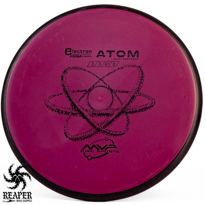 MVP Electron Atom (Cosmic, Soft, Medium, Firm) 173g Electron Firm Purple w/Black Stamp