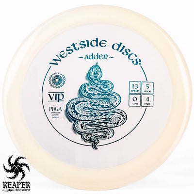 Westside Discs VIP Adder 171g White w/Teal Stamp